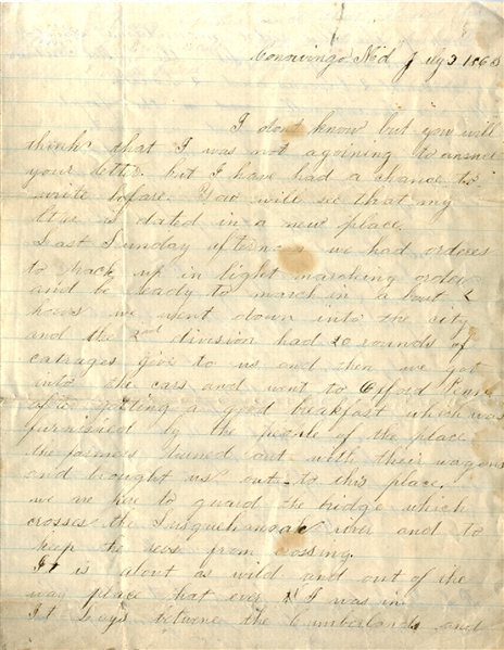 Rare Gettysburg Campaign Letter Written As Pickett's Charge Occurs!
