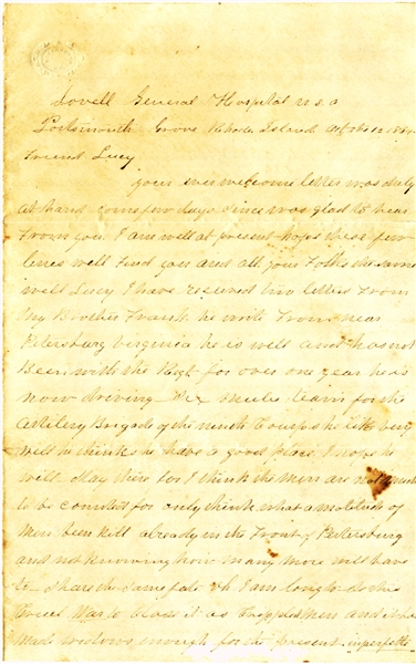 Union Soldier Writes From Hospital About Lincoln Re-Election, McClellan, And Uncle Sam's Niggers