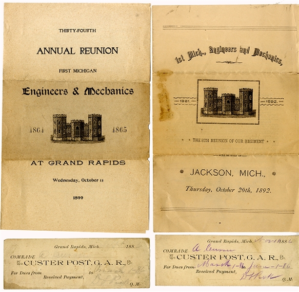 Collection Michigan Engineers Grand Army of The Republic Pieces