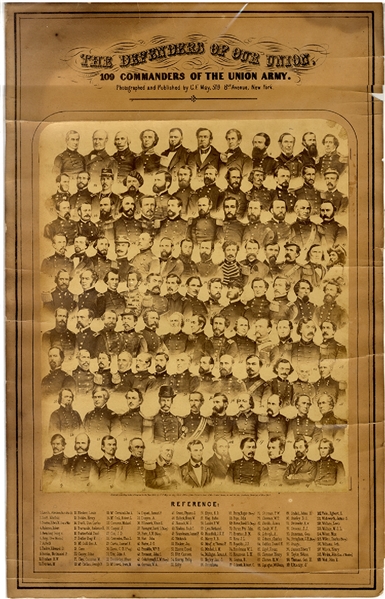 The Defenders Of The Union Large Albumen....Lincoln And Other Commanders 1862