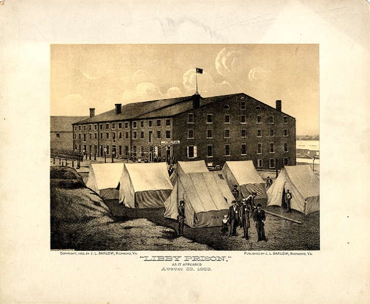 Libby Prison Engraving For Sale