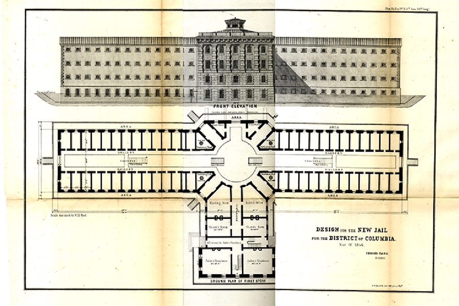 Archetictual Printing For The New Jail - District of Columbia - 1856