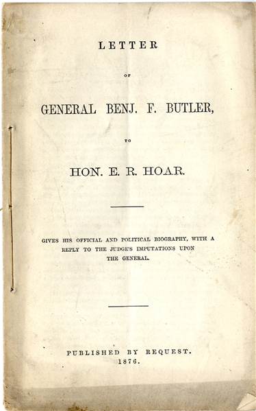 Butler vs Hoar - 1876 political Battle