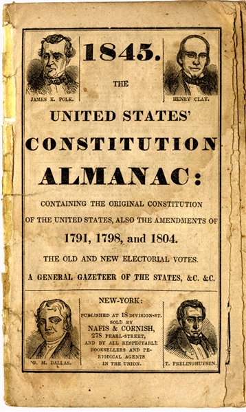 James Polk and Henry Clay Political Campaign Almanac