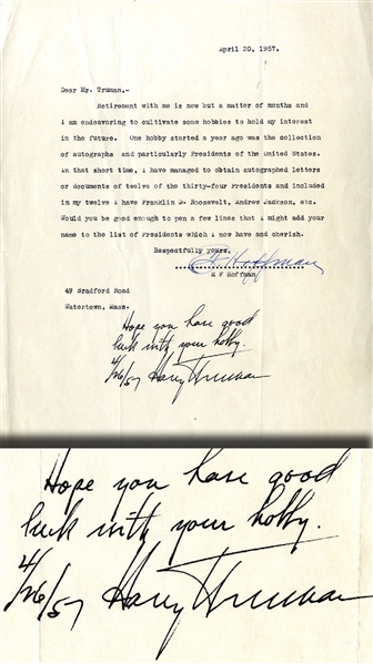Harry Truman Responds to an Autograph Request