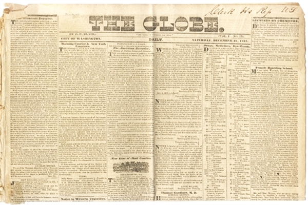 Early Washington DC Newspaper Group With Runaway Slave Ads