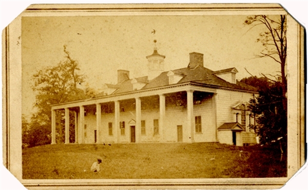 Mount Vernon with Slave Boy in Front Yard