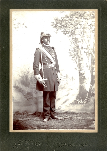 Cabinet Card Photograph of Black in Uniform