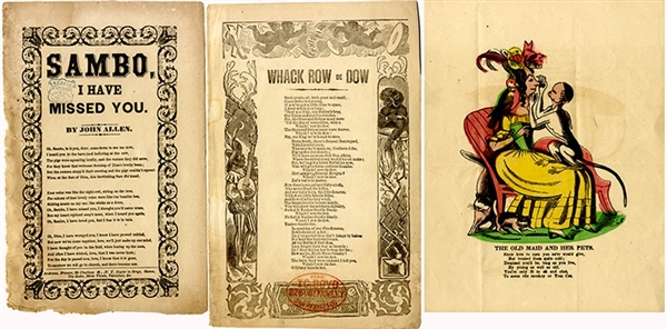 Collection of Civil War Era Derogatory Penny Song Sheets