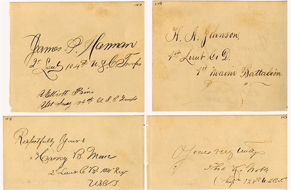 A Four Signatures from The U.S. Colored Troops