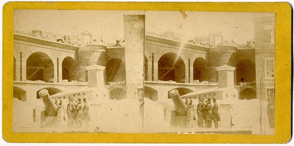 Rare Southern Photographer Photograph of an Interior View of Fort Sumter the Day After the Evacuation on April 14, 1861