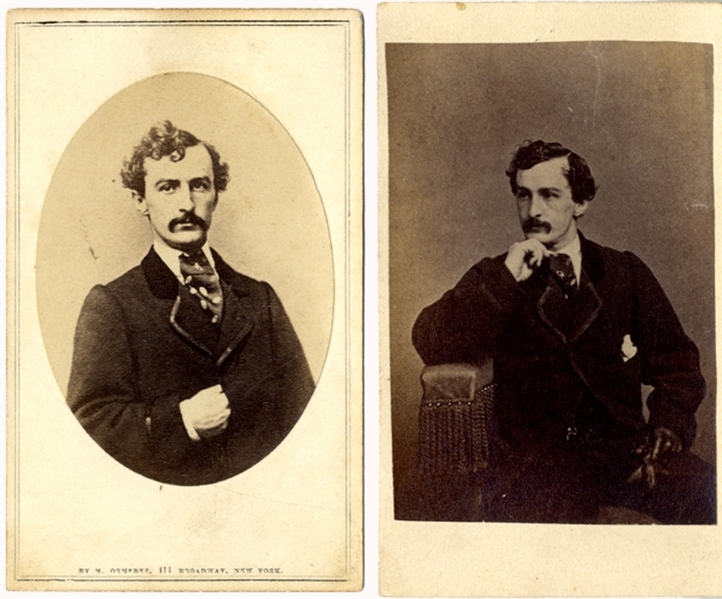 Pair of CDVs of The Assassin John Wilkes Booth