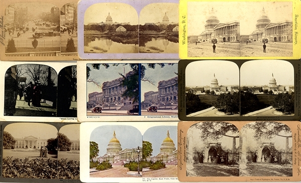 Group of nine (9) Washington D.C. Stereoviews