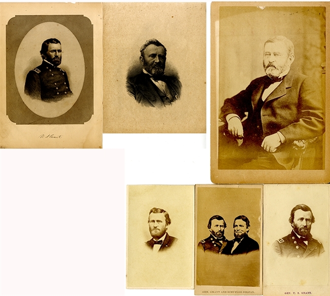 Group Of Six U.S. Grant Images Including Desirable 1868 Campaign CDV