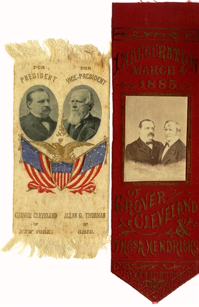 Two Nice Grover Cleveland Jugate Ribbons