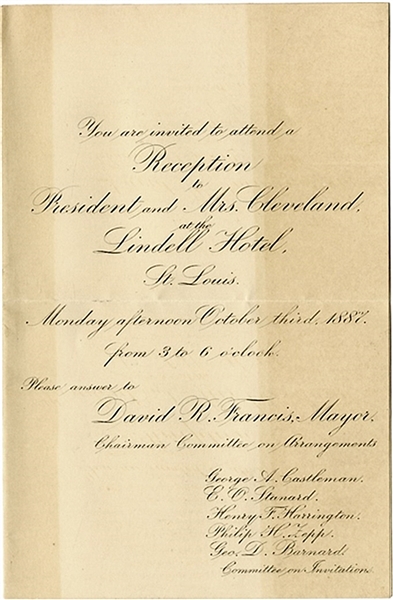 Nice Grover Cleveland Presidential Invitation
