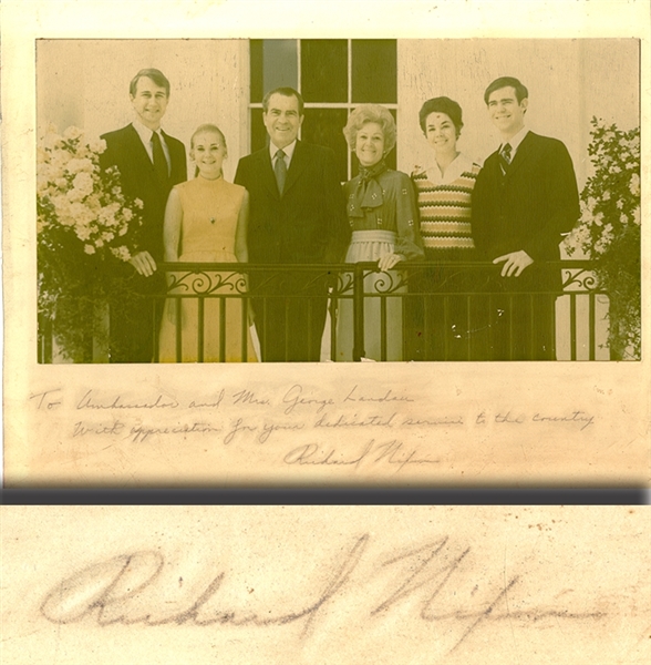 Richard Nixon Inscribed Photograph to Ambassador Landau