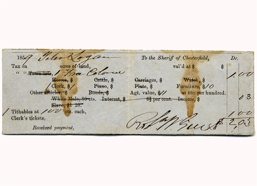Virginia Tax Receipt For Free Colored