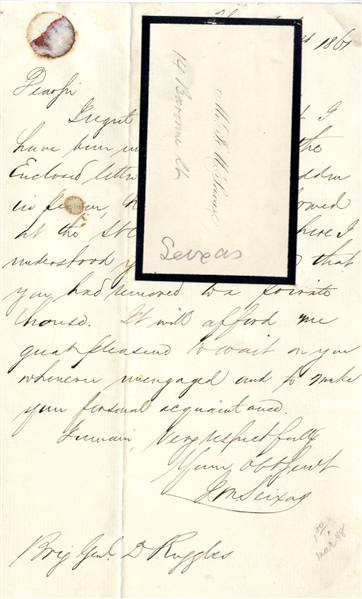 Letter to Ruggles - Reference Future KIA General Gladdemn
