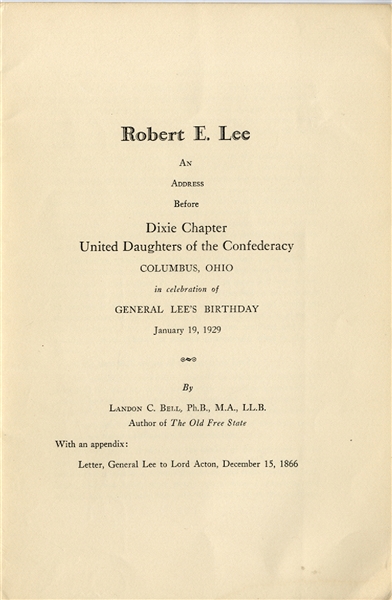 Celebrating Robert E. Lee’s Birthday in Ohio