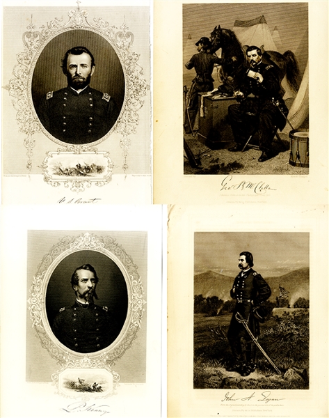 Group of 28 union Commander Engravings