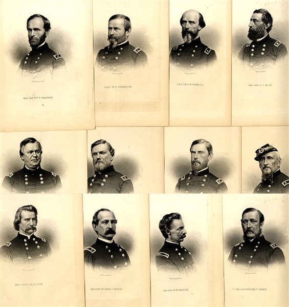 14 Union Commanders Engravings