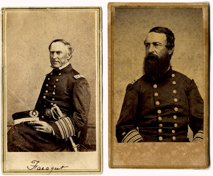 A Pair Of CDV’s of Naval Admirals 