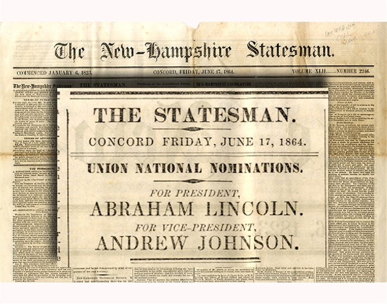 Nominations Of the Lincoln Johnson Ticket