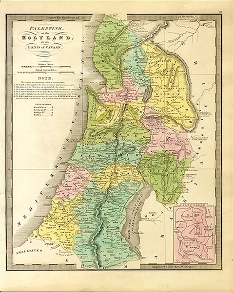 Very Displayable Palestine Map - 1840