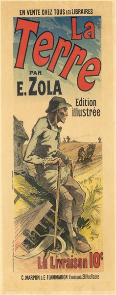 Color Printed Advertising For Emile Zola Book