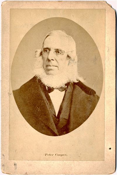 Cabinet card Photograph of Peter Cooper
