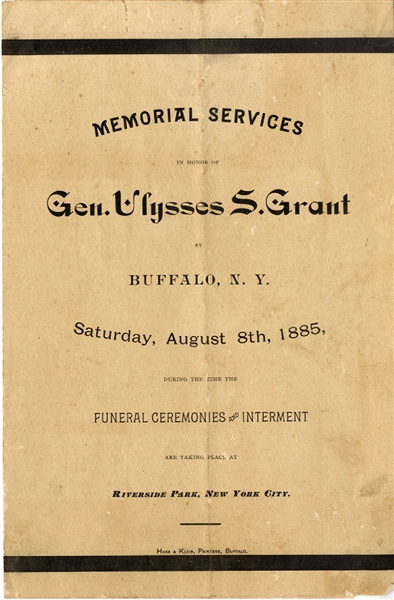 Grant Funeral Program