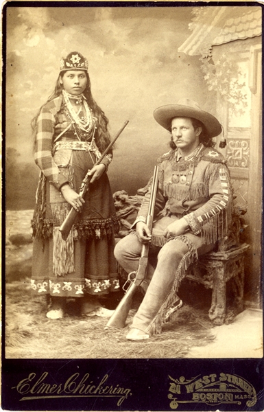 An Indian Squaw and Her Wild West Gunfighter
