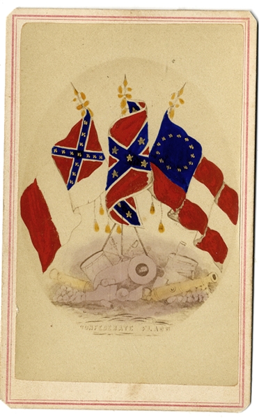 Confederate Battle Flags CDV.