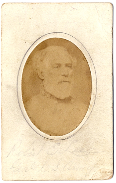 Rare Salt Print Southern (Mobile, Alabama) Manufactured CDV of Robert E. Lee.