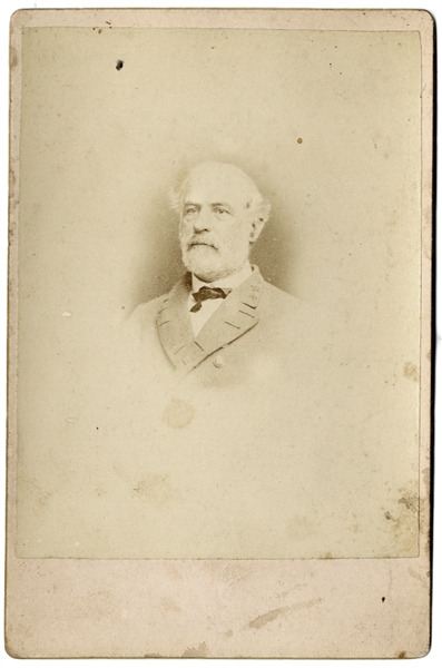 Great Cabinet Card of Robert E. Lee's Floppy Tie Pose.