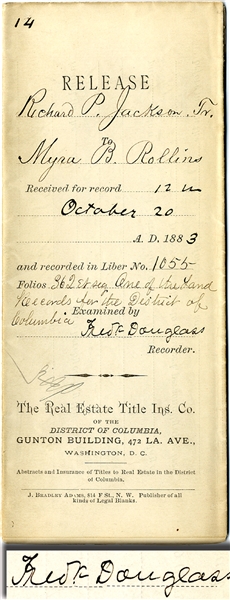 Frederick Douglass Signed Document