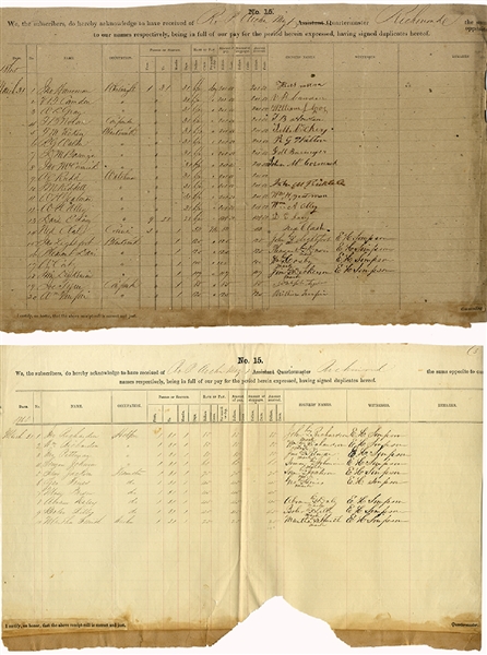 Former Slaves Sign Their Mark For The Confederate Quartermaster's Department