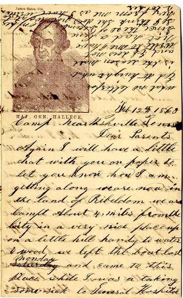 Soldier Writes on Major General Halleck Stationary