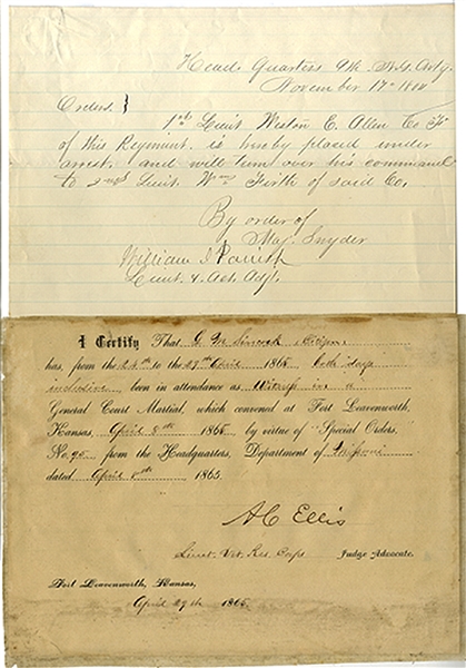 Union Army - Arrest Documents 