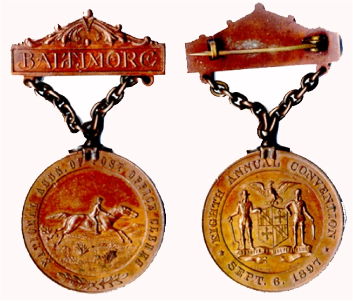 Medal Issued For Postal Clerks