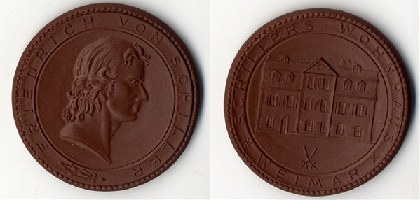  Friedrich von Schiller Clay  Medallion
