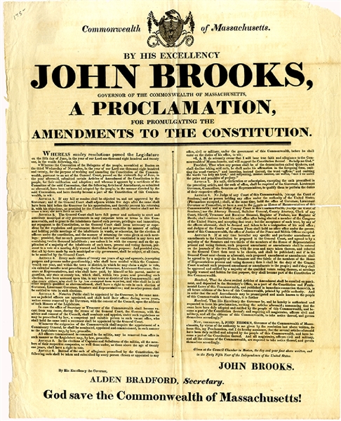 Governor John Brooks Broadside