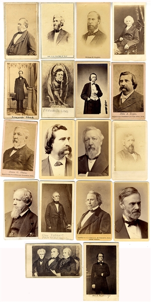 Group of 18 United States Politicians CDV’s