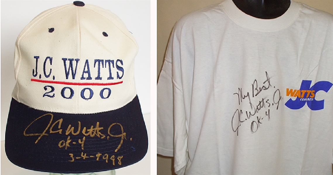 A Pair Of Signed Campaign Item For JC Watts
