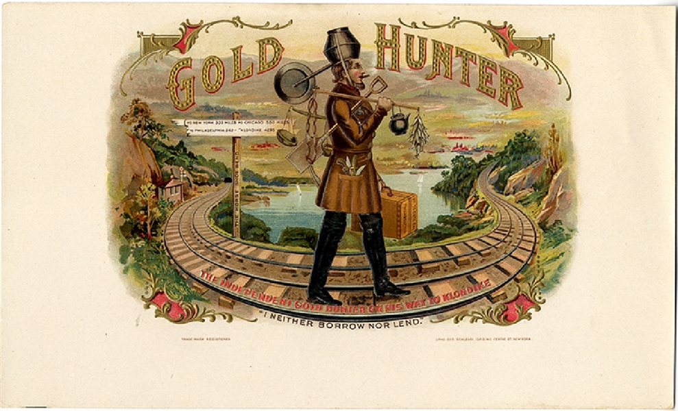 Gold Hunter Cigar Box Label