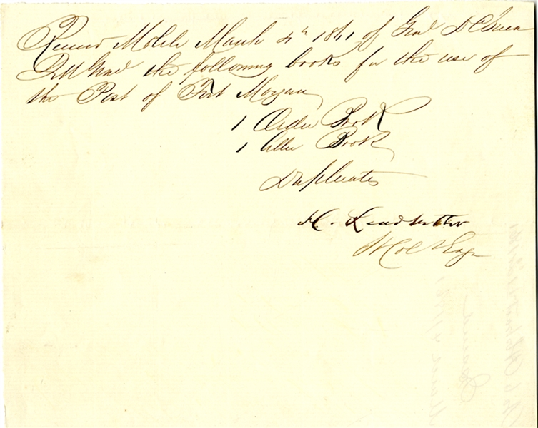 General Danville Leadbetter-Signed Document