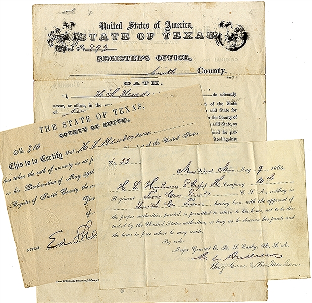 10th Texas Cavalry Parole and Grouping