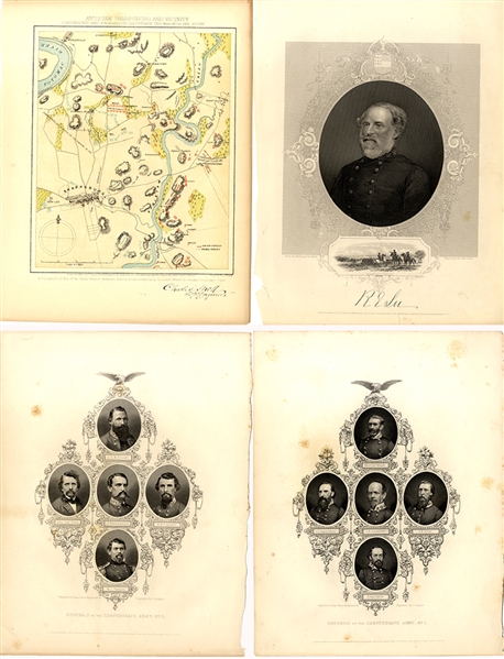 Packet of 9 Civil War engravings