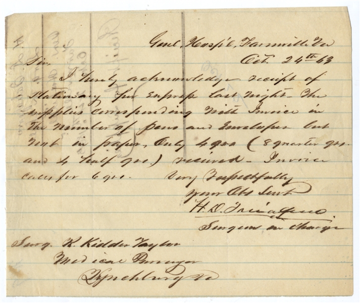 Confederate Virginia Medical Manuscript